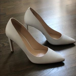 Nine West white pumps